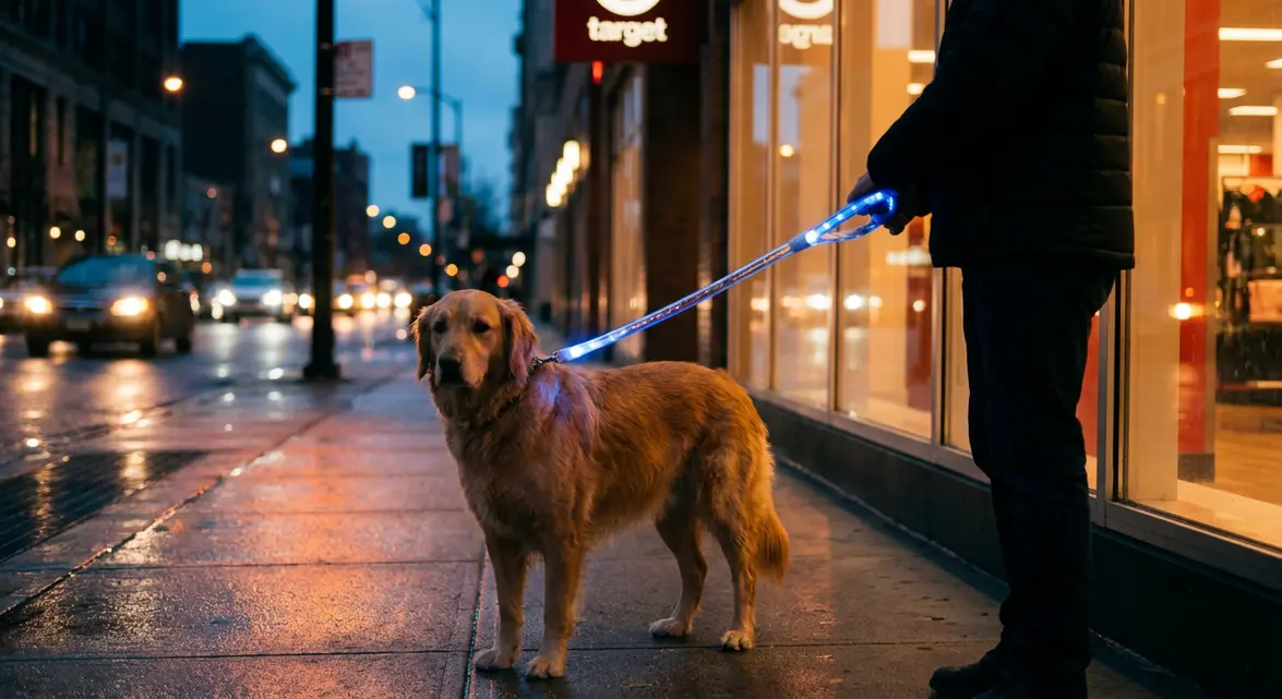 light up dog leash walmart comparison for nighttime dog walking visibility